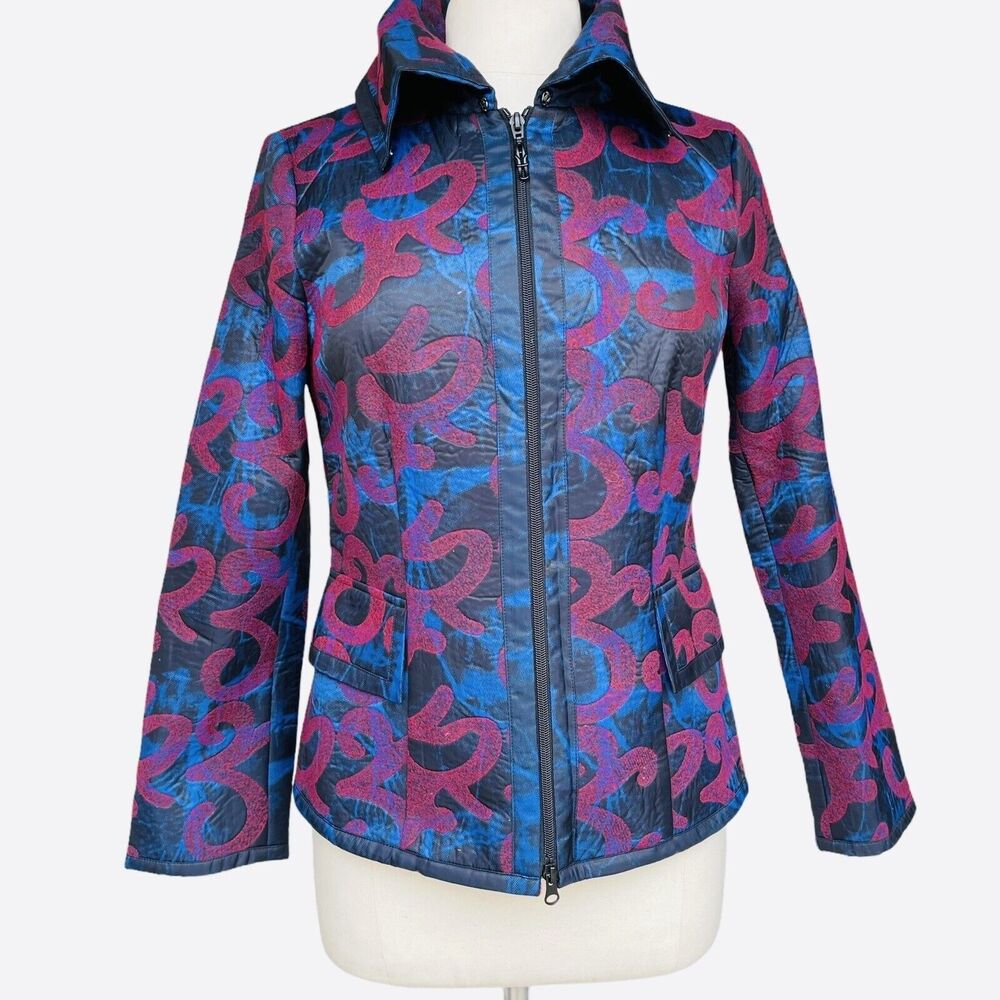 600 West Womens Size S Multicolored Zip Front Pocket Fleece Lining Jacket